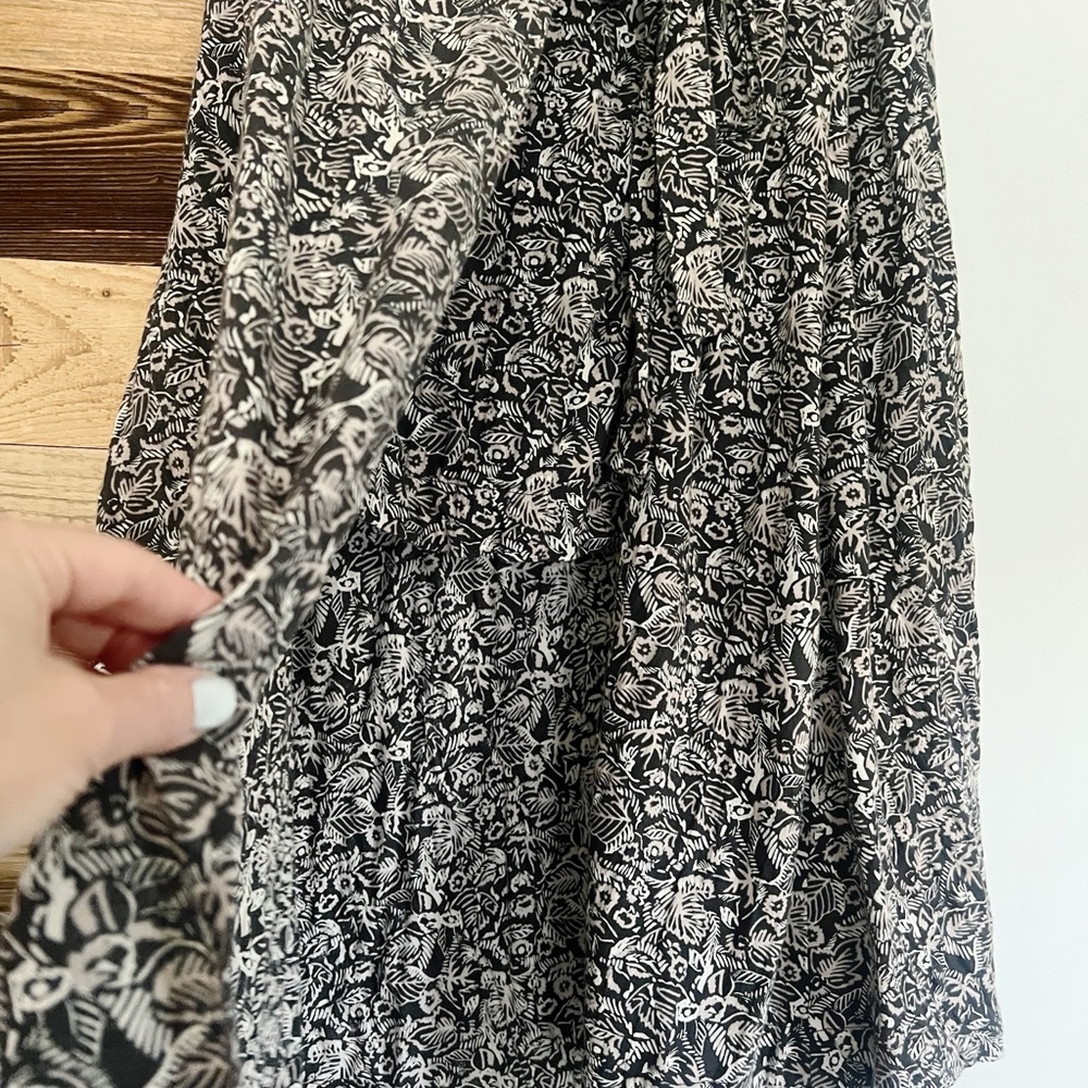 Free People Love Train Wrap Skirt Over Mini Skirt Black Combo - Picture 5 of 6